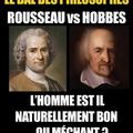 LE BAL DES PHILOSOPHES – ROUSSEAU VS HOBBES