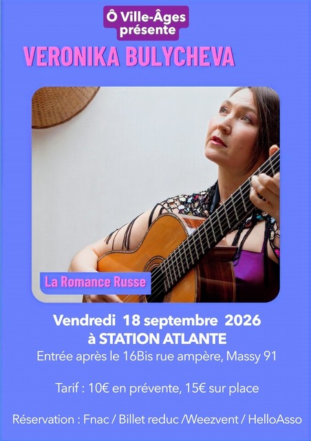 Veronika Bulycheva en concert : « La romance russe » le 18 septembre à Massy