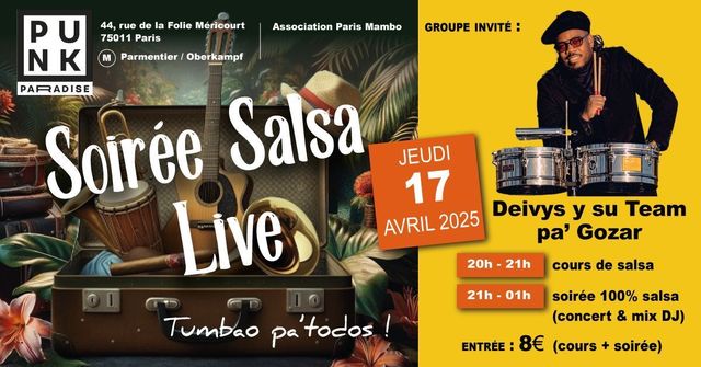 Big soiree concert salsa avec deivys y su team 1