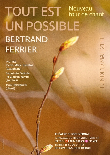 Big bertrand ferrier en concert tout est un possible au theatre du gouvernail 1