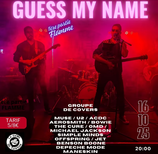 Big concert cover rock guess my name flamme 1
