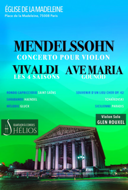 Les 4 Saisons de Vivaldi, Ave Maria, Concerto de Mendelssohn