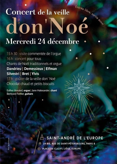 Big concert de la veille don noe avec bertrand ferrier jann halexander esther assuied eglise saint andre de l europe 1