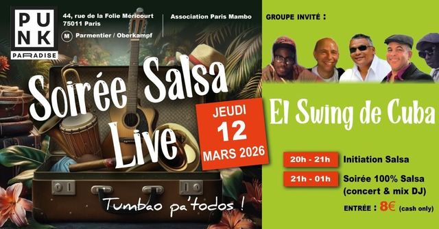 Big soiree salsa live avec el swing de cuba 1
