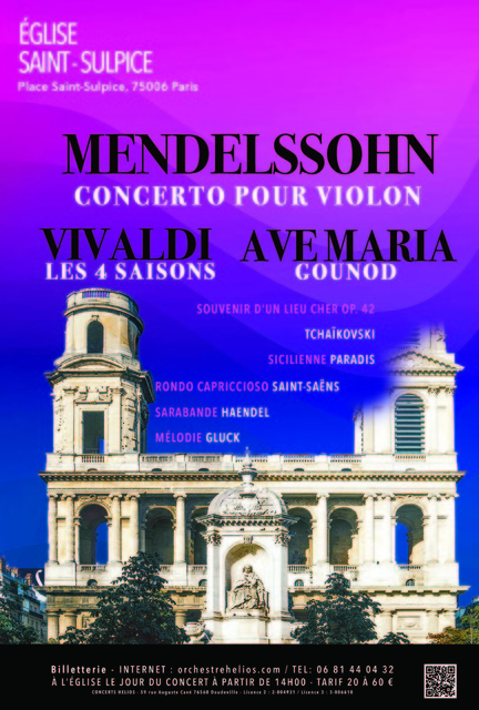 Les 4 Saisons de Vivaldi, Ave Maria, Concerto de Mendelssohn