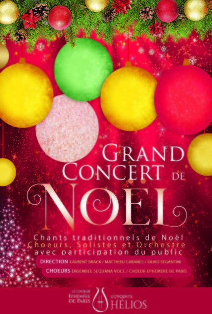 Grand Concert de Chants Traditionnels de Noël Solistes, Chœurs, Orchestre Symphonique et participation du Public