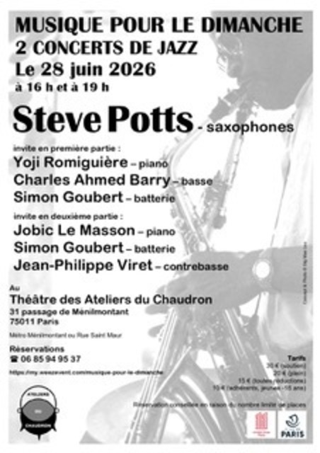 Big musique pour le dimanche steve potts 2 concerts de jazz 1
