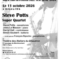 Musique pour le Dimanche - Steve Potts  2 Concerts de Jazz - Dans le cadre du Festival JAZZ sur SEINE - invité spécial François RIPOCHE