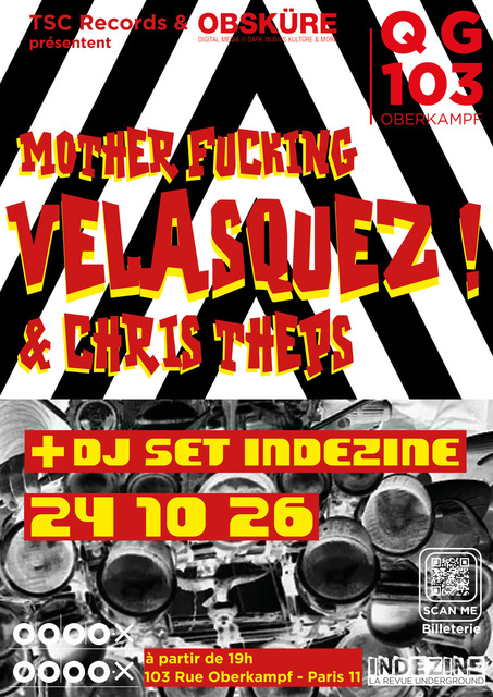 INDIE ROCK PARTY : MF VELSQUEZ + CHRIS THEPS + DJ INDEZINE RADIO LIBERTAIRE 